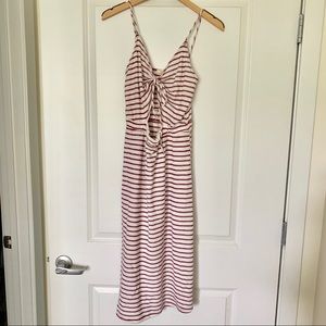 Peakaboo front midi dress